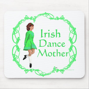 Irish Step Dance Mother - Green Mouse Mat
