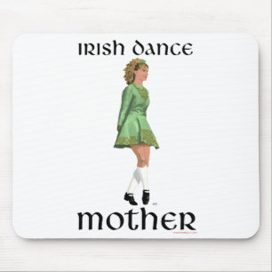 Irish Step Dance Mother - Green Mouse Mat