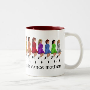 Irish Step Dance Mother - Rainbow Line Two-Tone Coffee Mug