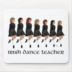 Irish Step Dance Teacher - Black Line Mouse Mat