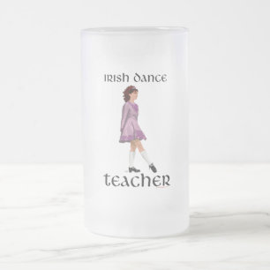 Irish Step Dance Teacher - Pink Frosted Glass Beer Mug