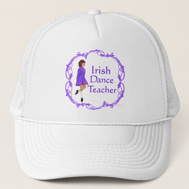 Irish Step Dance Teacher - Purple Trucker Hat (Front)