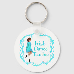 Irish Step Dance Teacher - Turquoise Key Ring