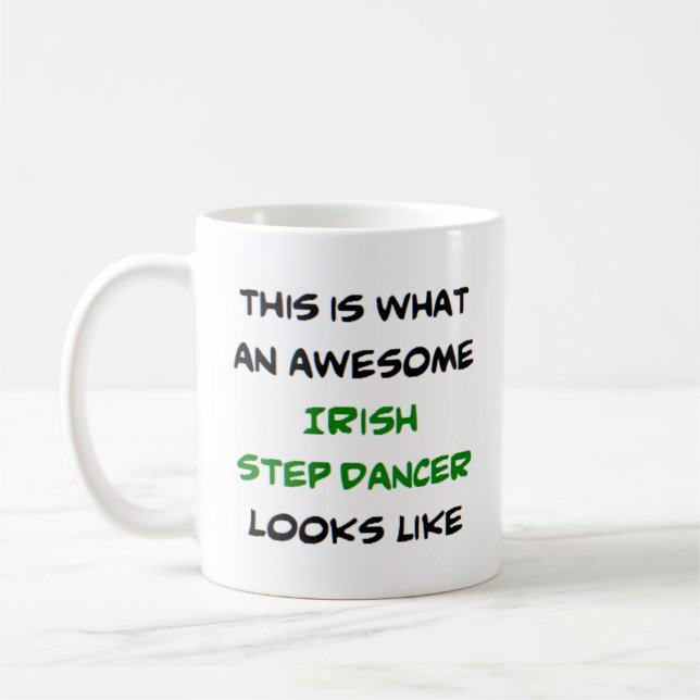 irish step dancer, awesome coffee mug (Left)