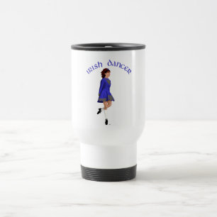 Irish Step Dancer - Blue Travel Mug
