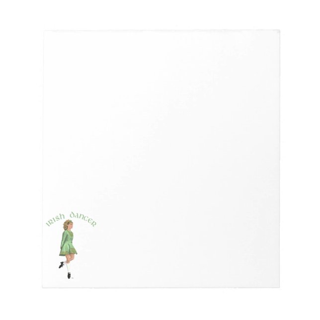 Irish Step Dancer - Green Notepad (Front)