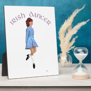 Irish Step Dancer Light Blue Plaque