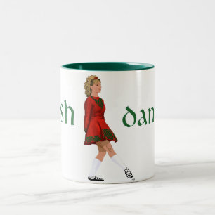Irish Step Dancer - Soft Shoe - Red Two-Tone Coffee Mug