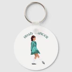 Irish Step Dancer - Teal Key Ring