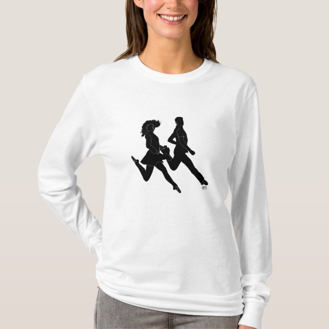 Irish Step Dancers in Silhouette T-Shirt (Front)