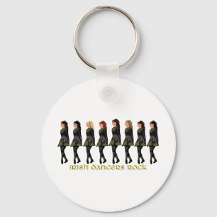 Irish Step Dancers Rock Key Ring