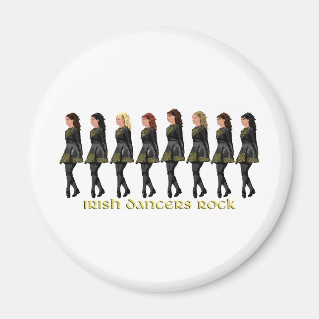 Irish Step Dancers Rock Magnet (Front)