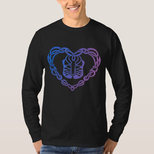 Irish Step Dancing Celtic Knot Heart  4 T-Shirt (Front)