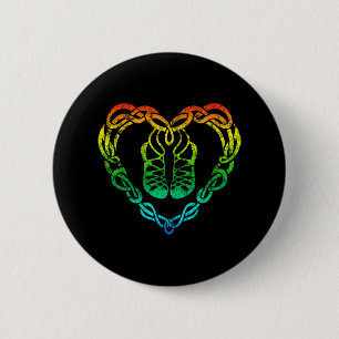 Irish Step Dancing Celtic Knot Heart T Shirt Gift 6 Cm Round Badge