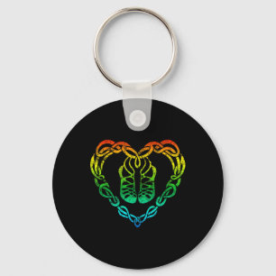Irish Step Dancing Celtic Knot Heart T Shirt Gift Key Ring