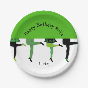 Irish Stepdancers' Legs Paper Plate