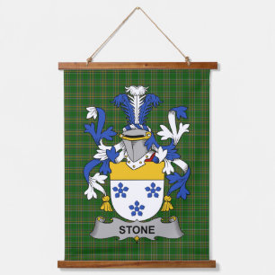 Irish Stone Coat of Arms Family Crest Hanging Tapestry