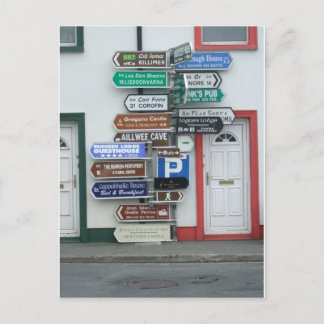 Irish Street Signs Postcard