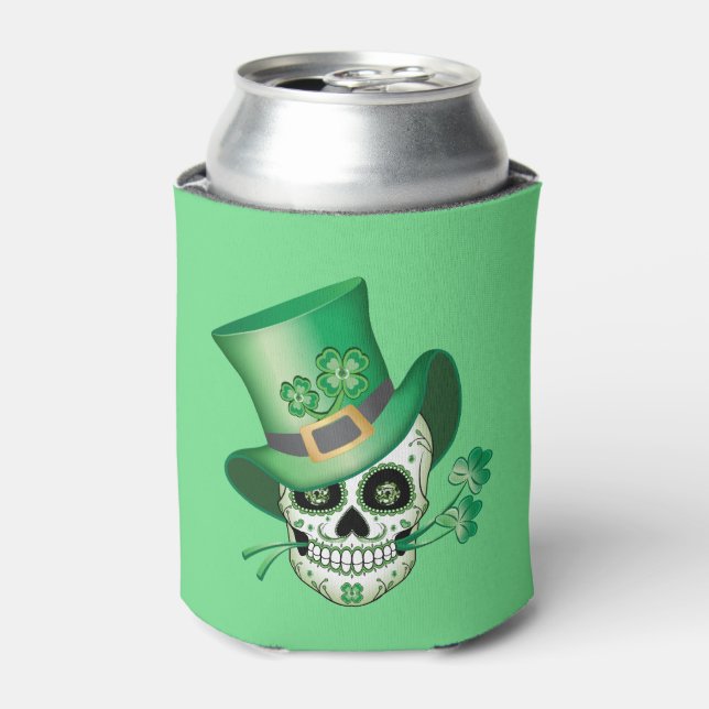 Irish Sugar Skull Can Cooler (Can Front)