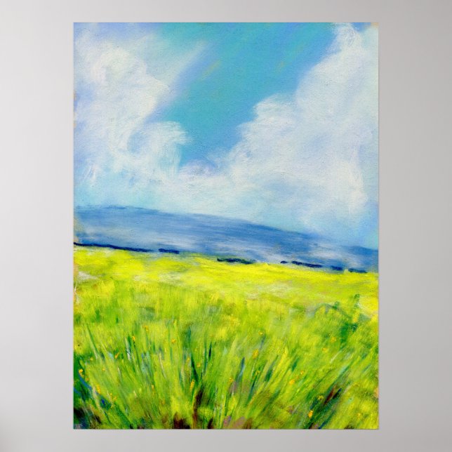 Irish Summer Landscape Painting Poster (Front)