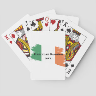 Irish Surname Name Custom Flag Colours Reunion Playing Cards
