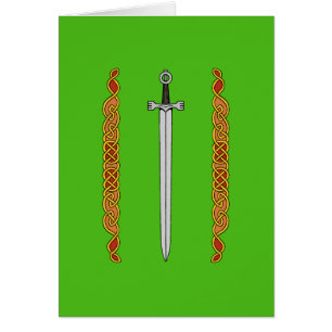 Irish Sword and Knotwork Greeting Card