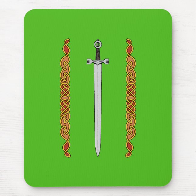 Irish Sword and Knotwork Mouse Mat (Front)