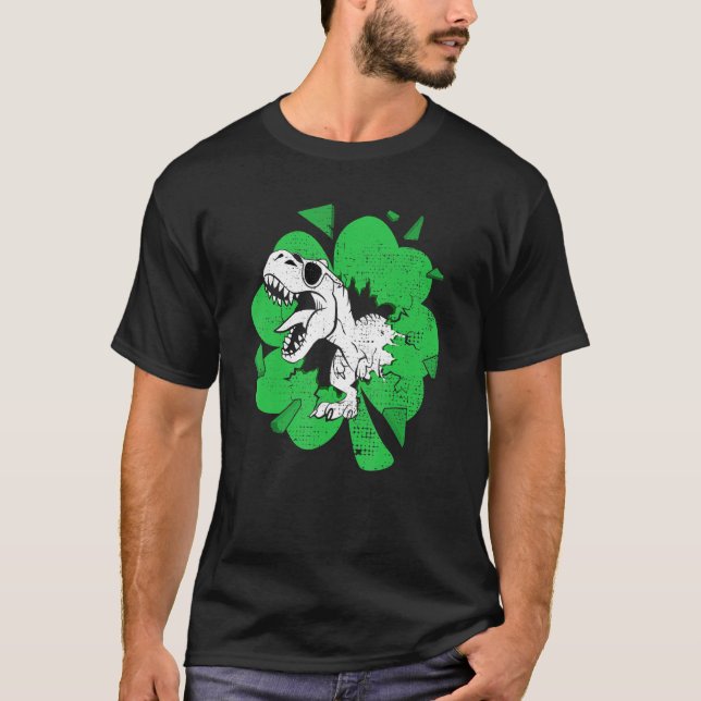 Irish T Rex Dinosaur St Patricks Day Boys Kids Tod T-Shirt (Front)