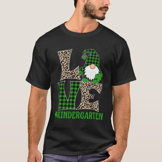 Irish Teacher St Patricks Day Love Kindergarten Te T-Shirt (Front)
