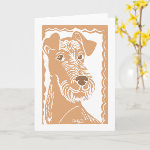 Irish Terrier Art Greeting Card