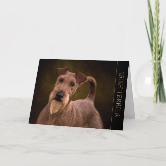 Irish Terrier Blank Greeting Card (Front)