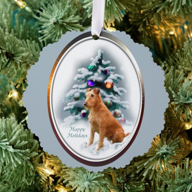 Irish Terrier Christmas Gifts Ornament (Insitu (Tree))