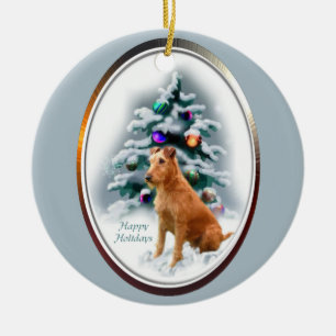 Irish Terrier Christmas Gifts Ornament