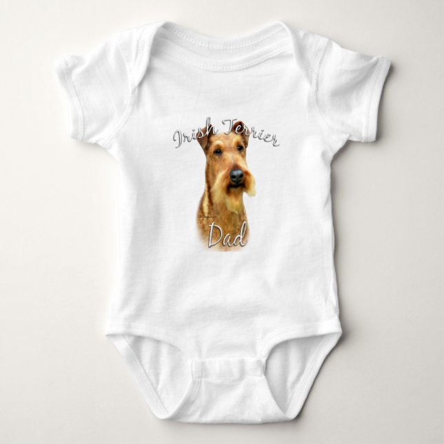 Irish Terrier Dad 2 Baby Bodysuit (Front)
