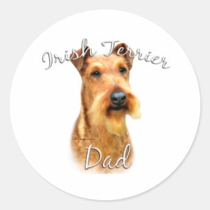 Irish Terrier Dad 2 Classic Round Sticker