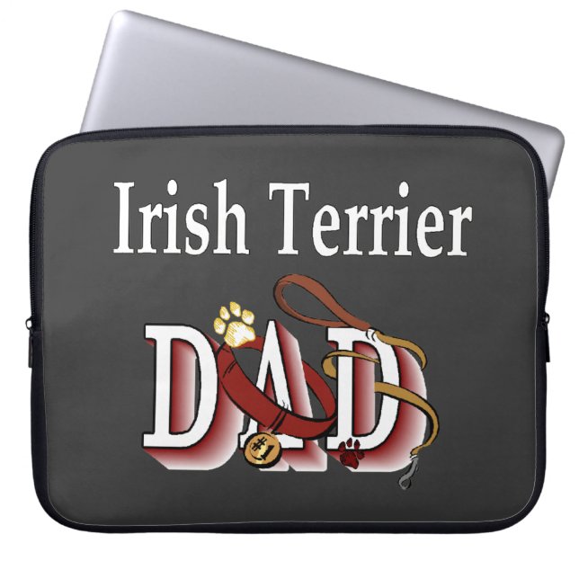 Irish Terrier Dad Laptop Sleeve (Front)