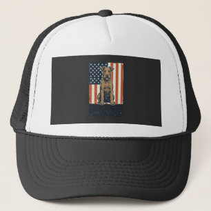 Irish Terrier Dad Patriotic Vintage Trucker Hat