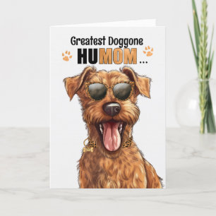 Irish Terrier Dog Best HuMOM Ever Mother's Day Holiday Card