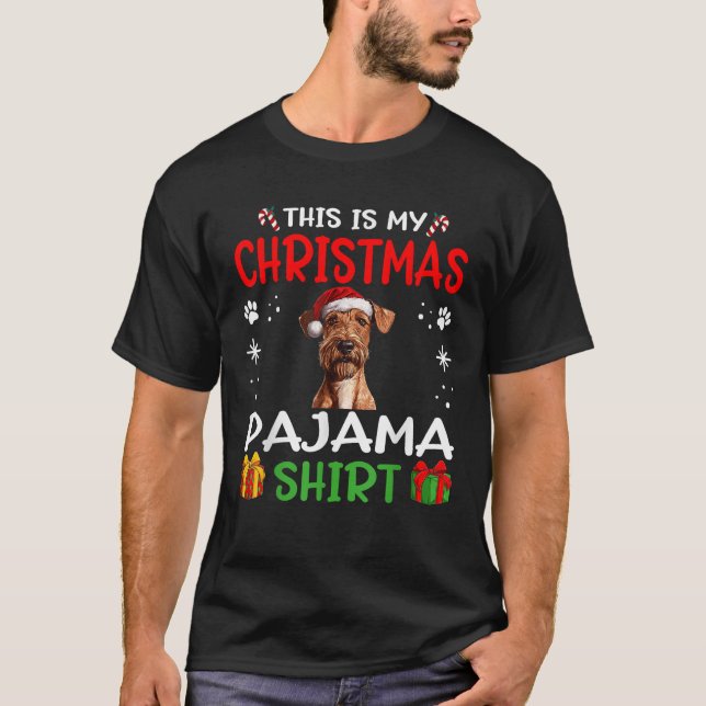 Irish Terrier Dog Nightgown Pajama This is my Chri T-Shirt (Front)