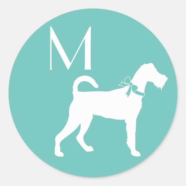 Irish Terrier Dog Puppy Classic Round Sticker (Front)
