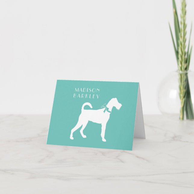 Irish Terrier Dog Puppy Note Card (Front)