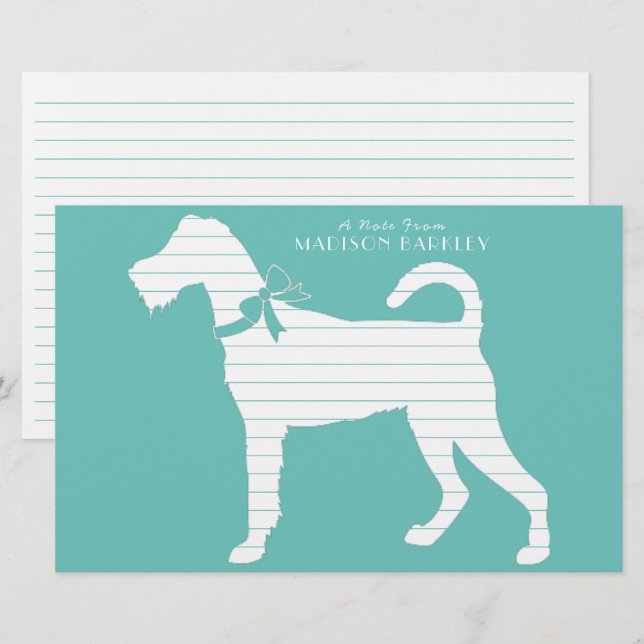 Irish Terrier Dog Puppy Stationery (Front/Back)