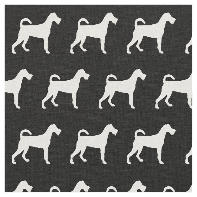 Irish Terrier Dog Silhouette Pet Fabric (Close Up)