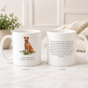 Irish Terrier Dog Watercolor Breed Quote Coffee Mug