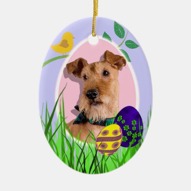 Irish Terrier Easter Ornament (Front)