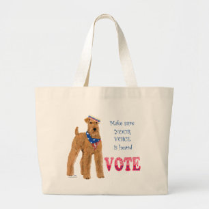 Irish Terrier Elections Large Tote Bag