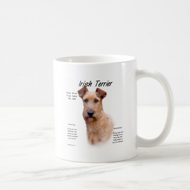 Irish Terrier History Design Coffee Mug (Right)