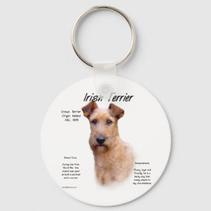 Irish Terrier History Design Key Ring