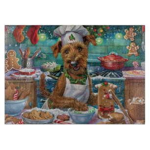 Irish Terrier Holiday Baking: Festive Christmas Cutting Board
