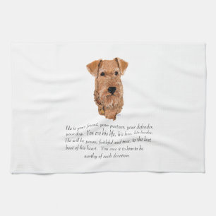 Irish Terrier Keepsake - Male Tea Towel